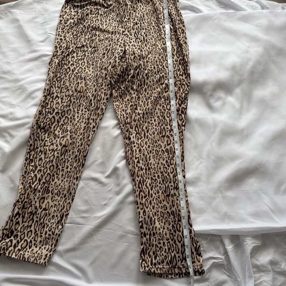 NINE WEST Cheetah print Pajamas  long-sleeve top with pants Loungewear - Picture 12 of 16